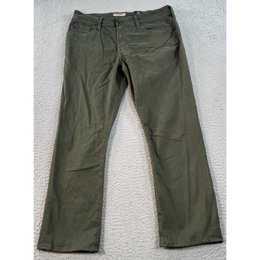 Adriano Goldschmied The Protege Jeans Mens 32x26 Green Straight Crop Stretch